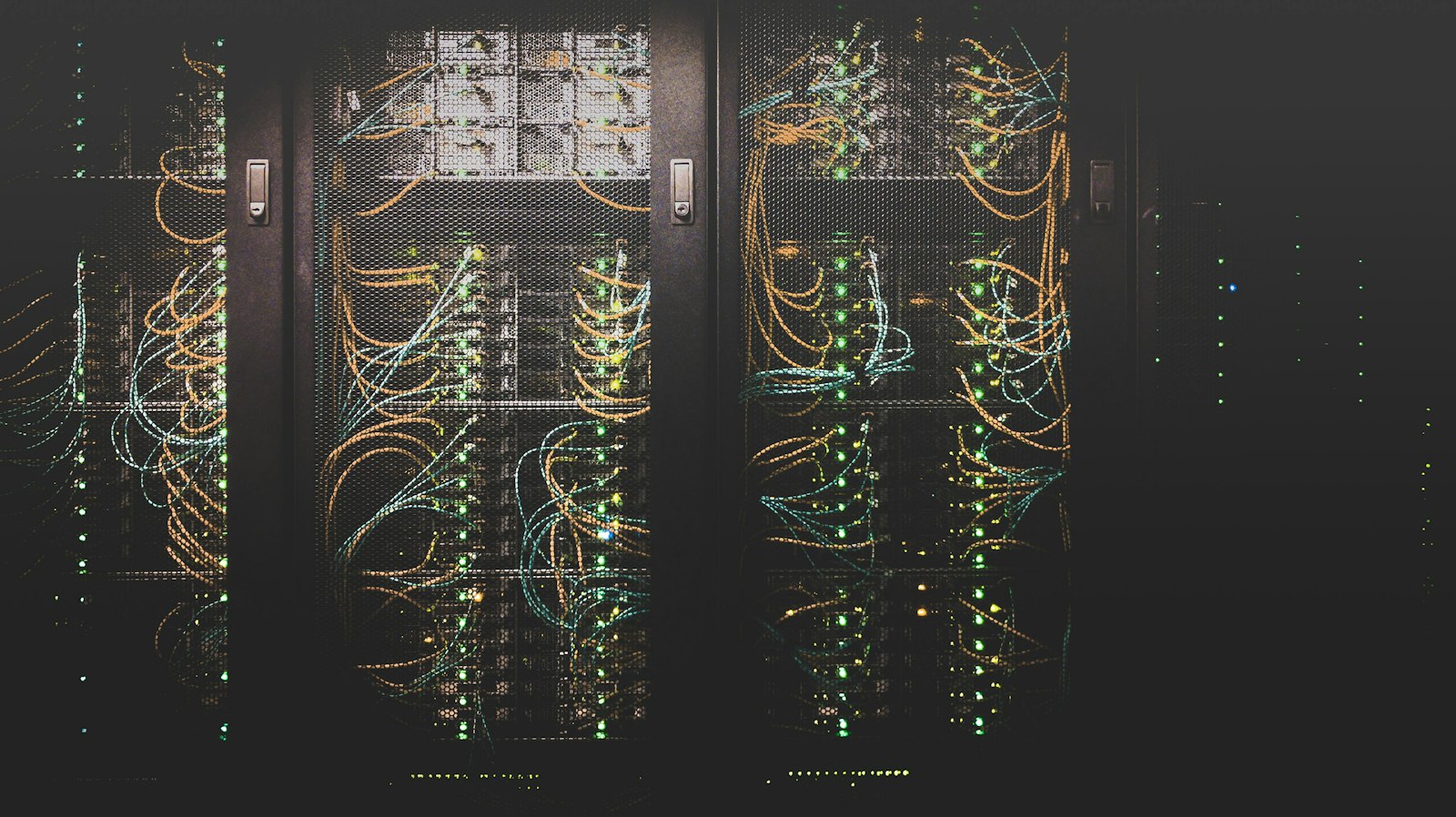 Server racks and network infrastructure in a data center